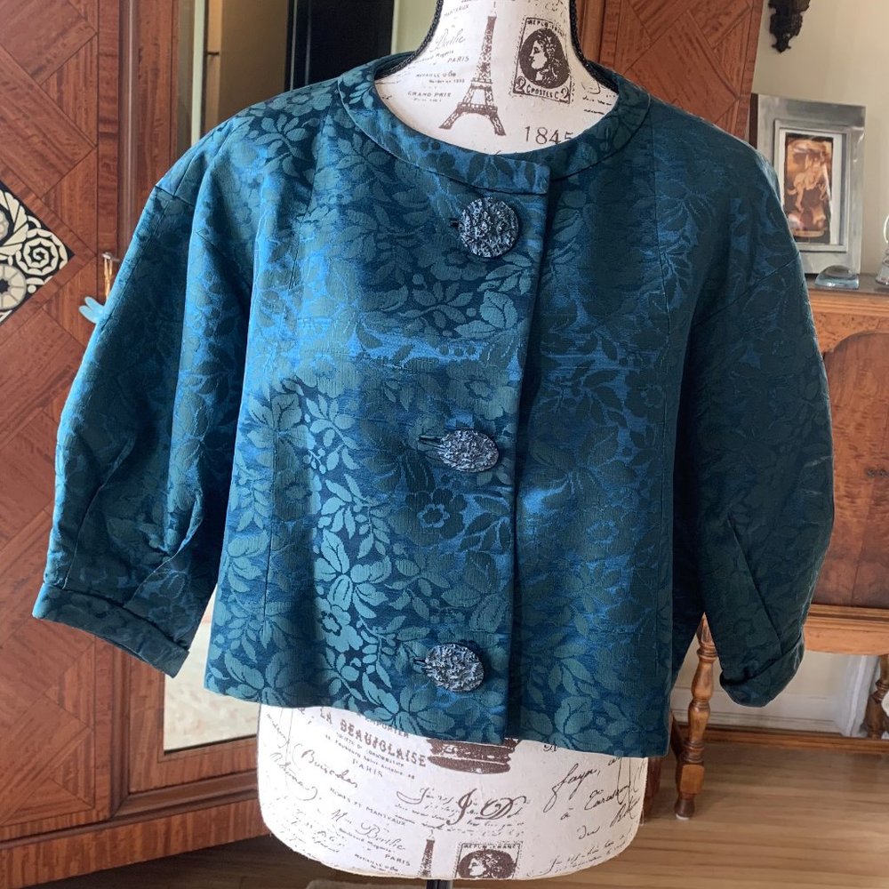 Vintage Turquoise Blue Neiman Marcus Jacket
